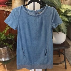 Holding Horses Denim Dress  XSP Braided Collar